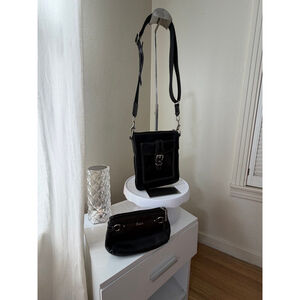 Women's Vintage Y2K Coach Black Hamilton LeatherCrossbody Bag